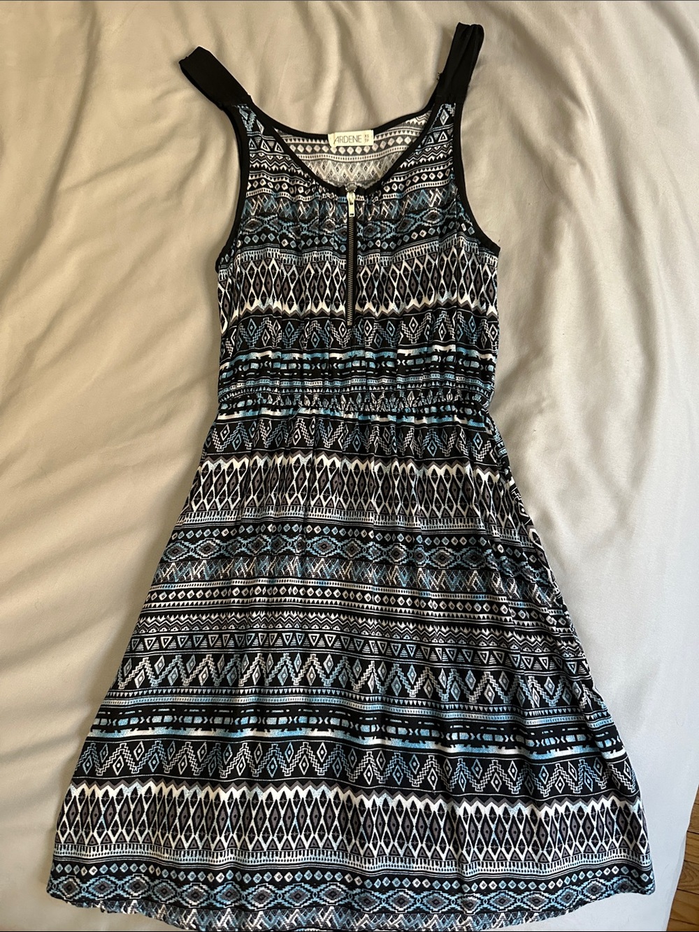 Ardene Geometric Mini Dress in Black & White Size XS Like New
